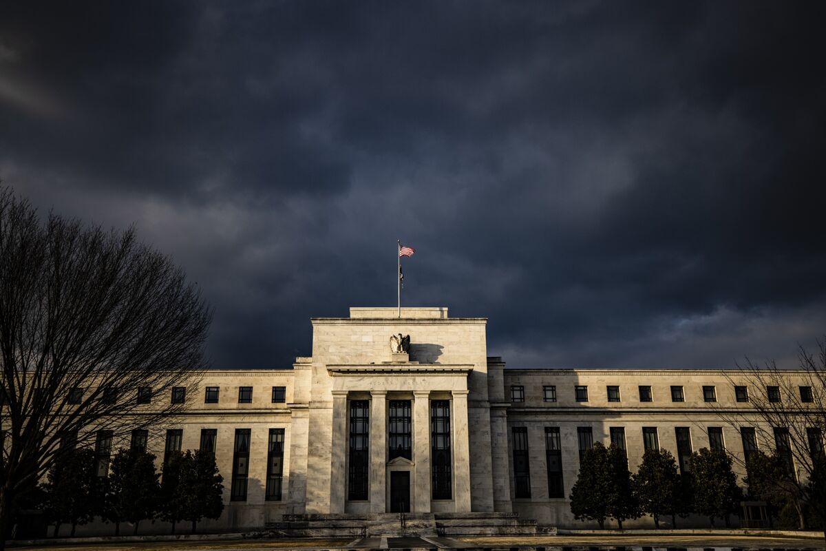 Federal Reserve headquarters overlaid with digital payment network graphics and intermediary icons