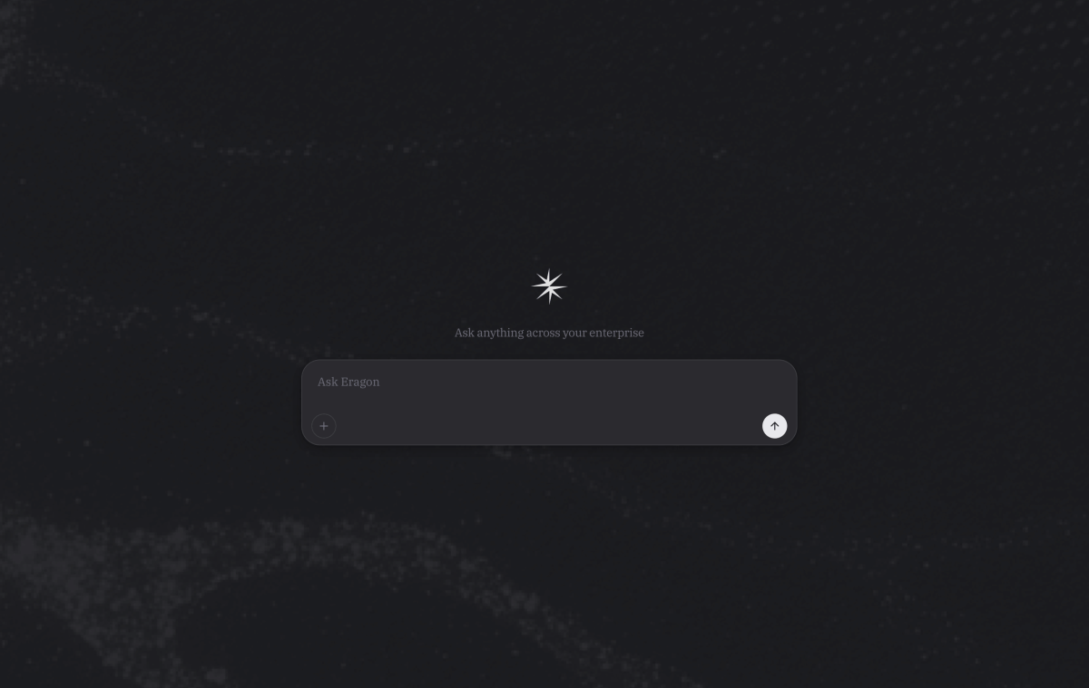 Josh Sirota demonstrating Eragon AI prompt interface on a laptop