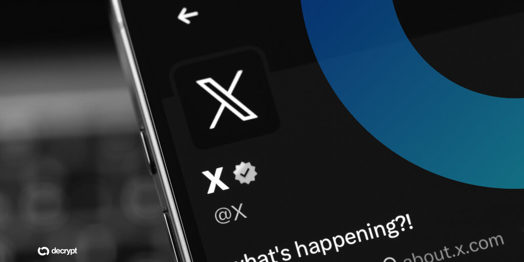 Notification alert on X (Twitter) showing account security verification prompt for cryptocurrency post