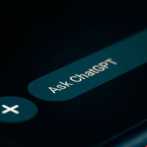 ChatGPT interface with leaking data visualization and warning icons