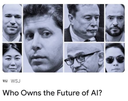 A diverse group of people looking concerned, with subtle AI-themed digital overlays creating a sense of unease.