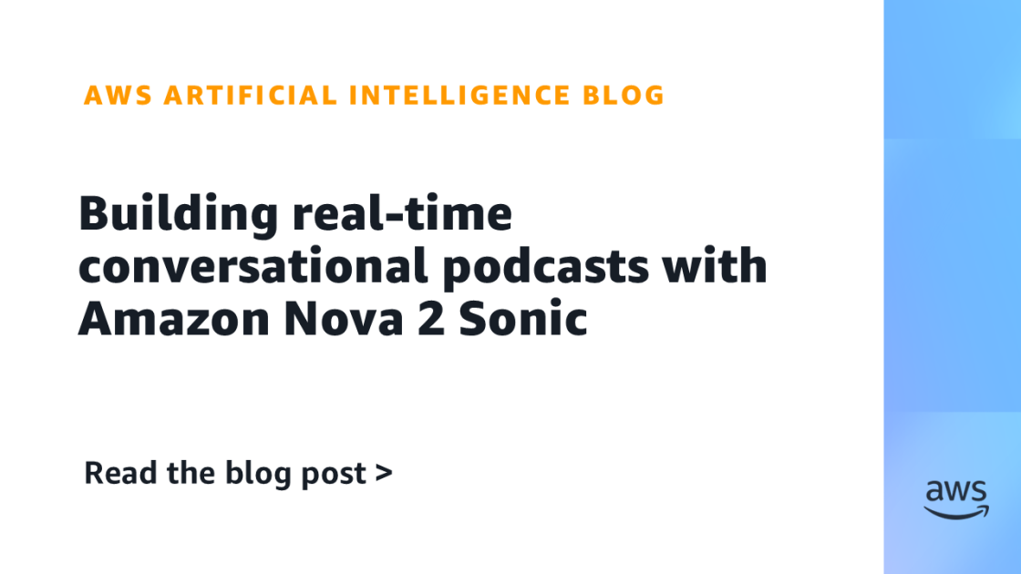 Two AI avatars hosting a dynamic real-time podcast powered by Amazon Nova 2 Sonic