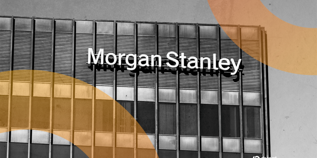 Morgan Stanley Bitcoin Trust ETF logo with advisor network graphic challenging BlackRock dominance