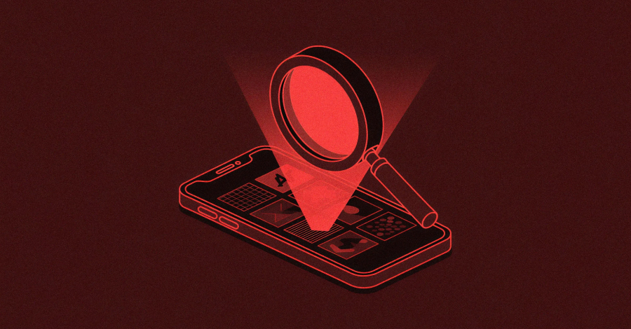 Interfaz del malware SparkCat escaneando frases de recuperación de billeteras cripto en la galería de fotos del móvil