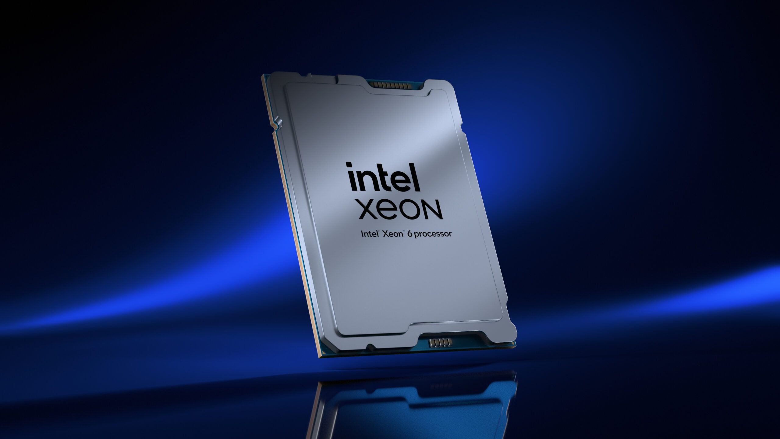Illustration of a server CPU with Intel and AMD logos
