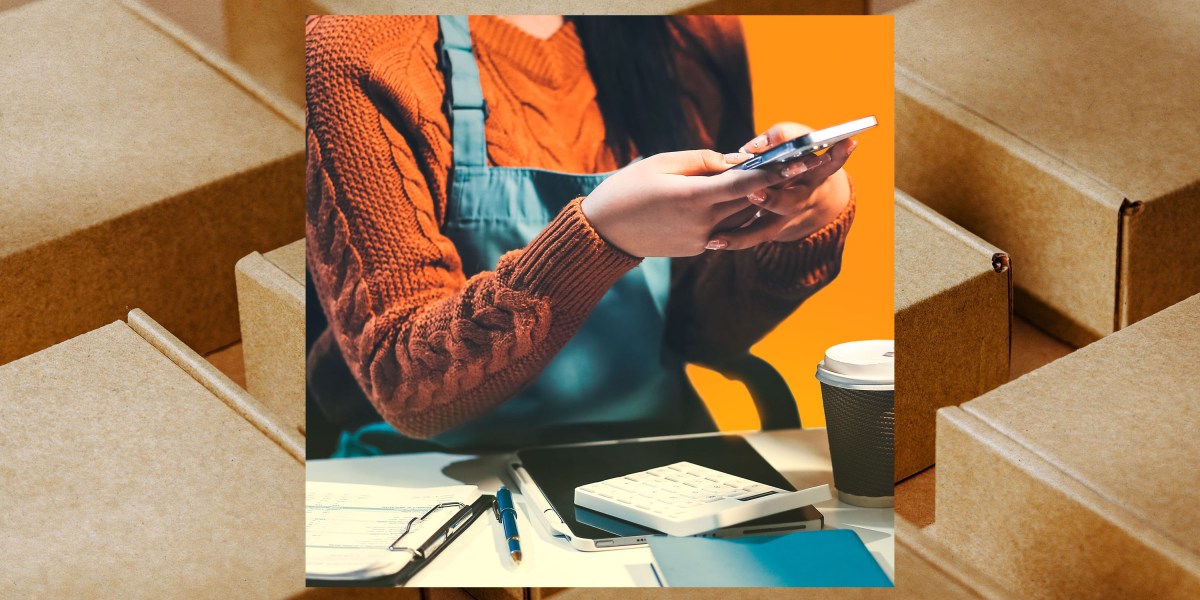 Mike McClary holding his AI-optimized Guardian flashlight next to a laptop showing Accio interface