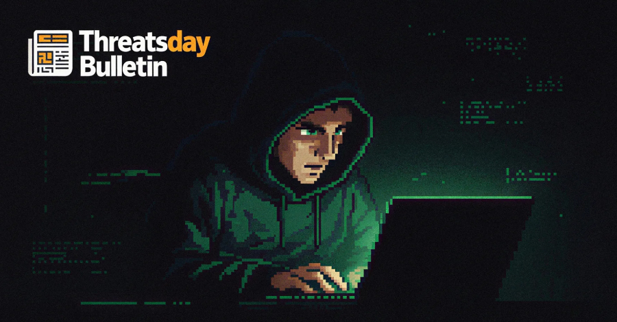 Cyber threat icons overlaying Android phone and server chains with red alert warnings
