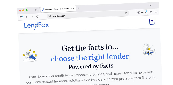 LendFax dashboard showing mobile small business loan applications flowing to partners