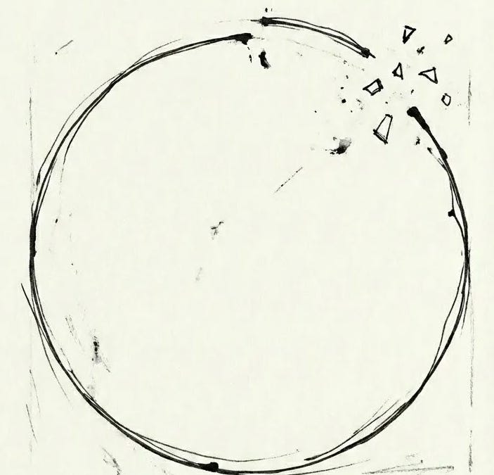 Graph showing plummeting IBM stock amid AI crisis report with ghostly economic charts