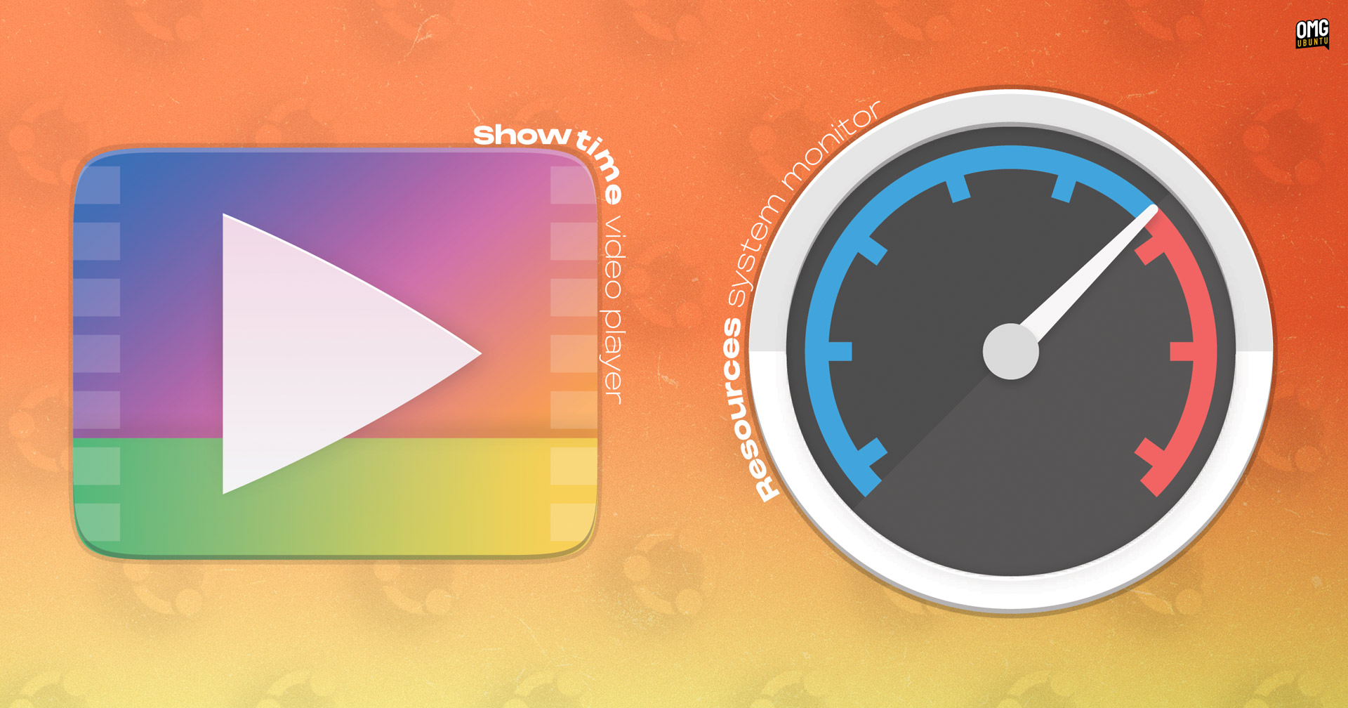 New Yaru icons for Resources and Showtime apps in Ubuntu 26.04 LTS