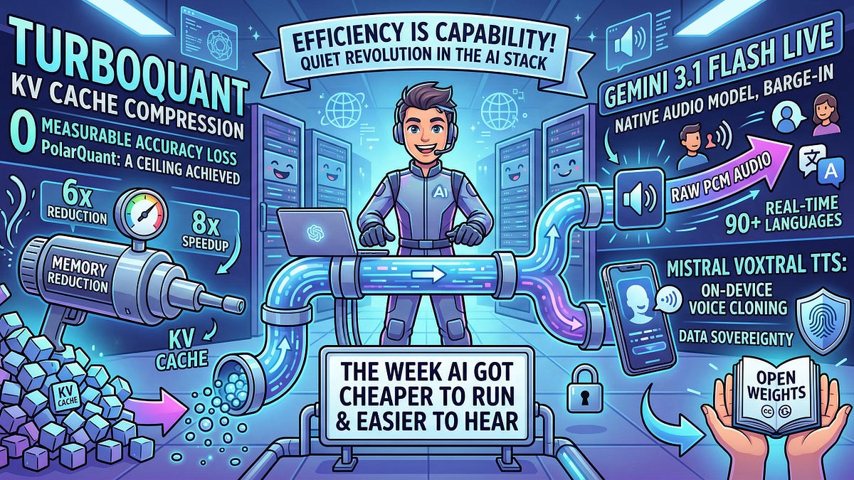 Chart of TurboQuant's 6x memory reduction and 8x speedup on NVIDIA H100 GPUs for LLM inference
