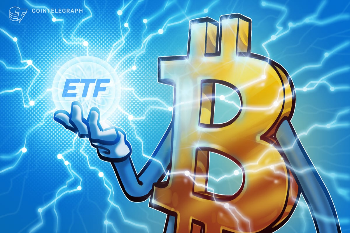 Chart comparing Bitcoin ETF inflows to gold ETF outflows with price trends
