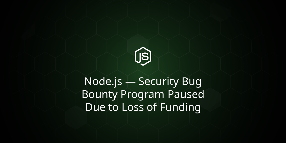 Node.js logo with a red 'paused' banner and empty wallet icon