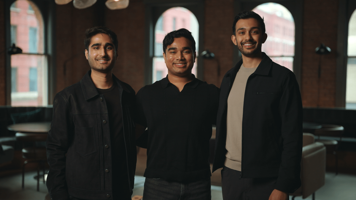 Glimpse founders with $35M funding announcement graphic and retail deduction charts