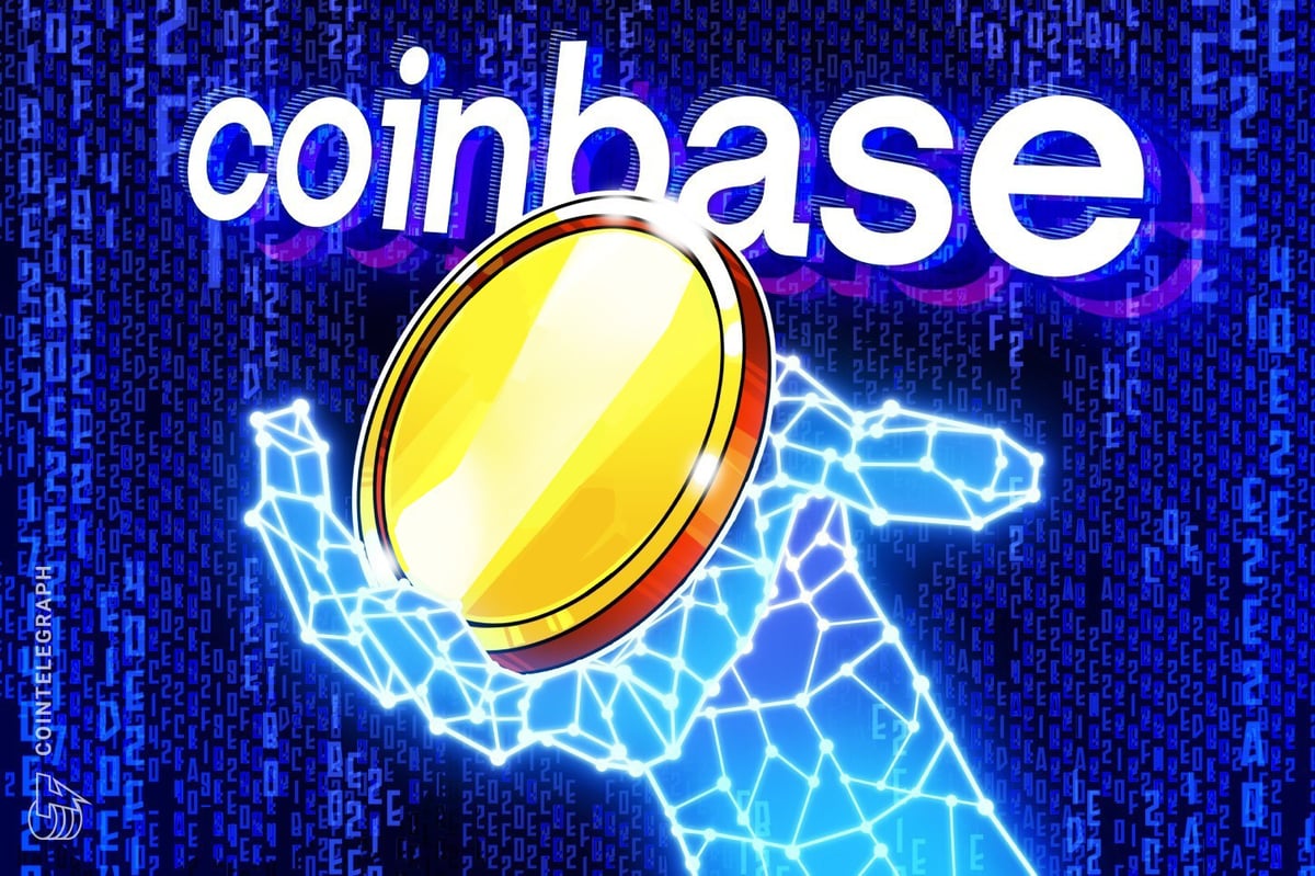 Coinbase logo with Australian flag and stock charts merging into blockchain