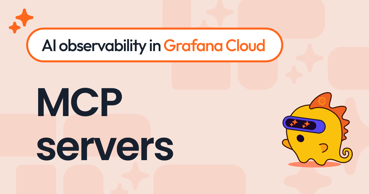 Dashboard showing traces from AI agent through MCP server to external tools in Grafana Cloud