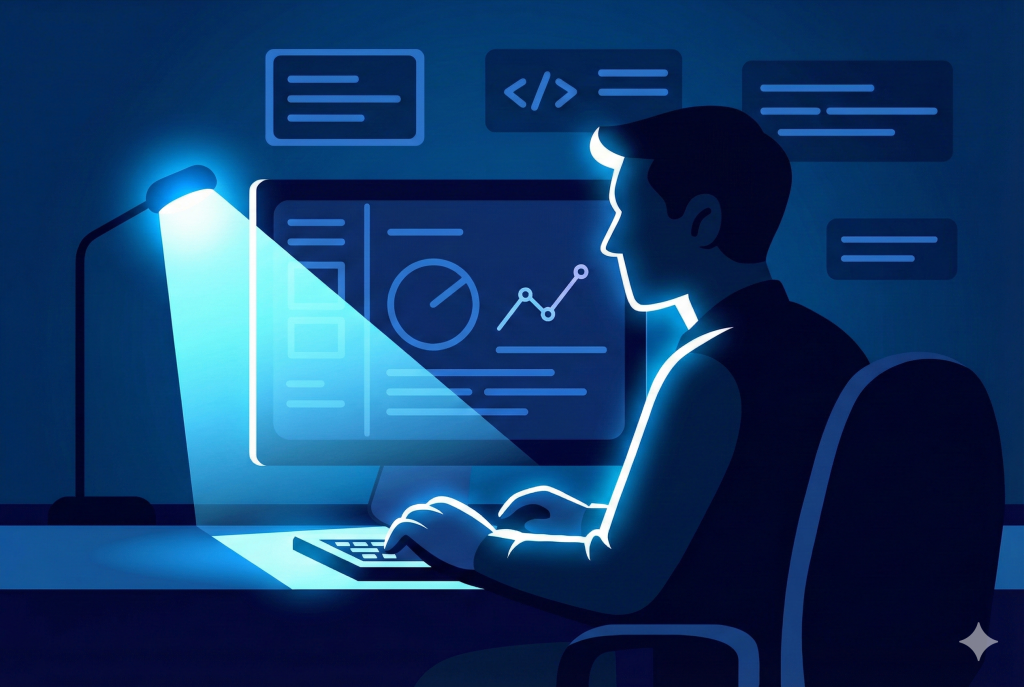 Developers collaborating on observability dashboards with runtime telemetry visualizations