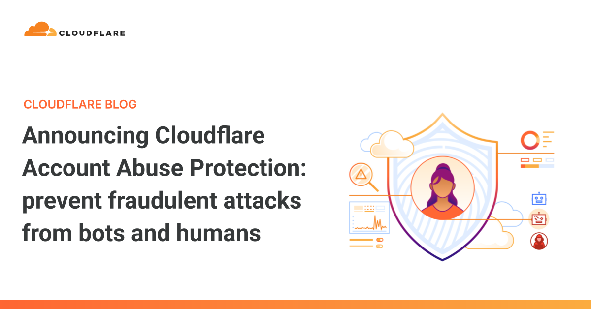 Cloudflare dashboard showing Account Abuse Protection blocking fraudulent logins