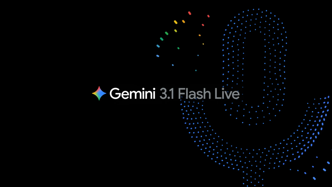 Illustration of a smoothly AI-human voice conversation with Gemini 3.1 Flash Live interface