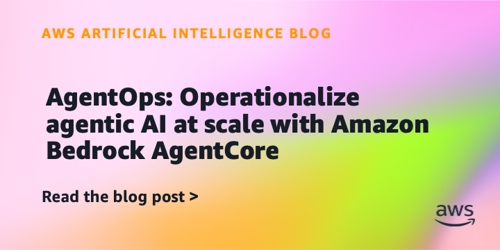 Diagram showing the AgentOps lifecycle on AWS, illustrating the flow from planning to monitoring for AI agents.