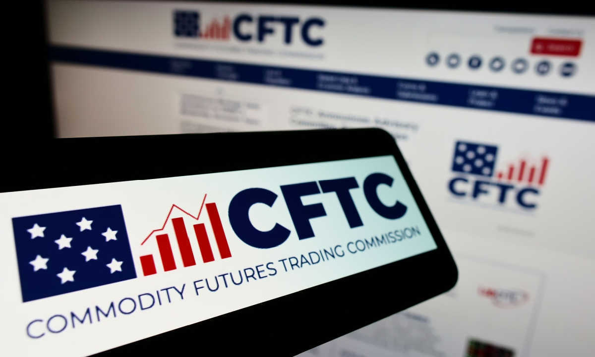 CFTC logo overlaid on maps of Arizona, Connecticut, and Illinois with gavel