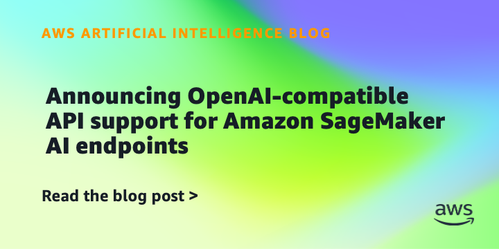 A diagram showing the OpenAI API being directed to Amazon SageMaker endpoints.