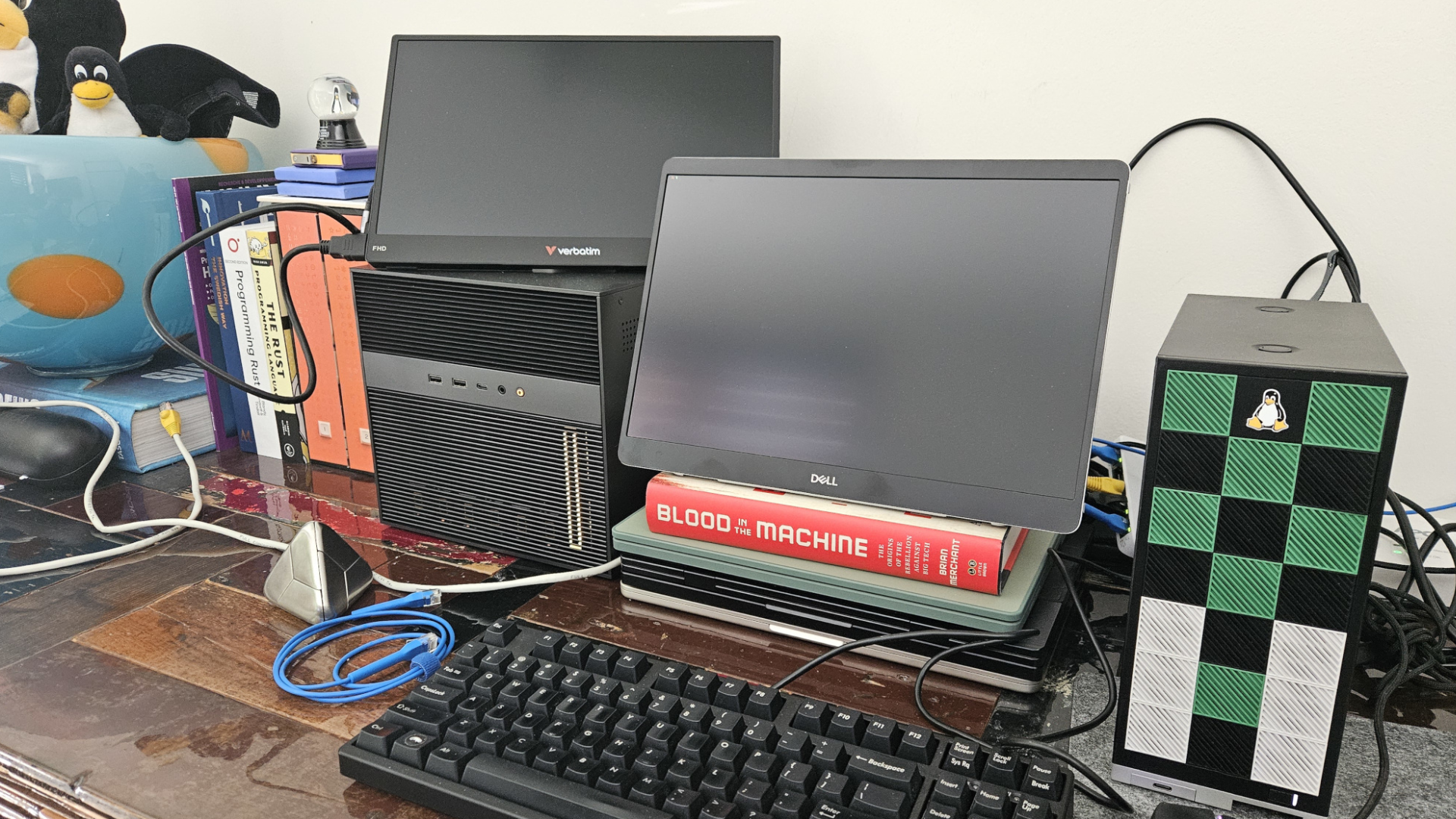 Greg Kroah-Hartman's 'Clanker T1000' AI bug-hunting setup on a Framework Desktop.