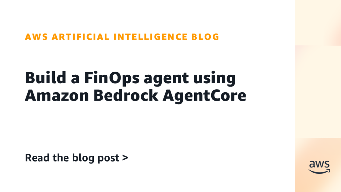 Architecture diagram of AWS Bedrock AgentCore FinOps agent with CDK stacks and MCP servers