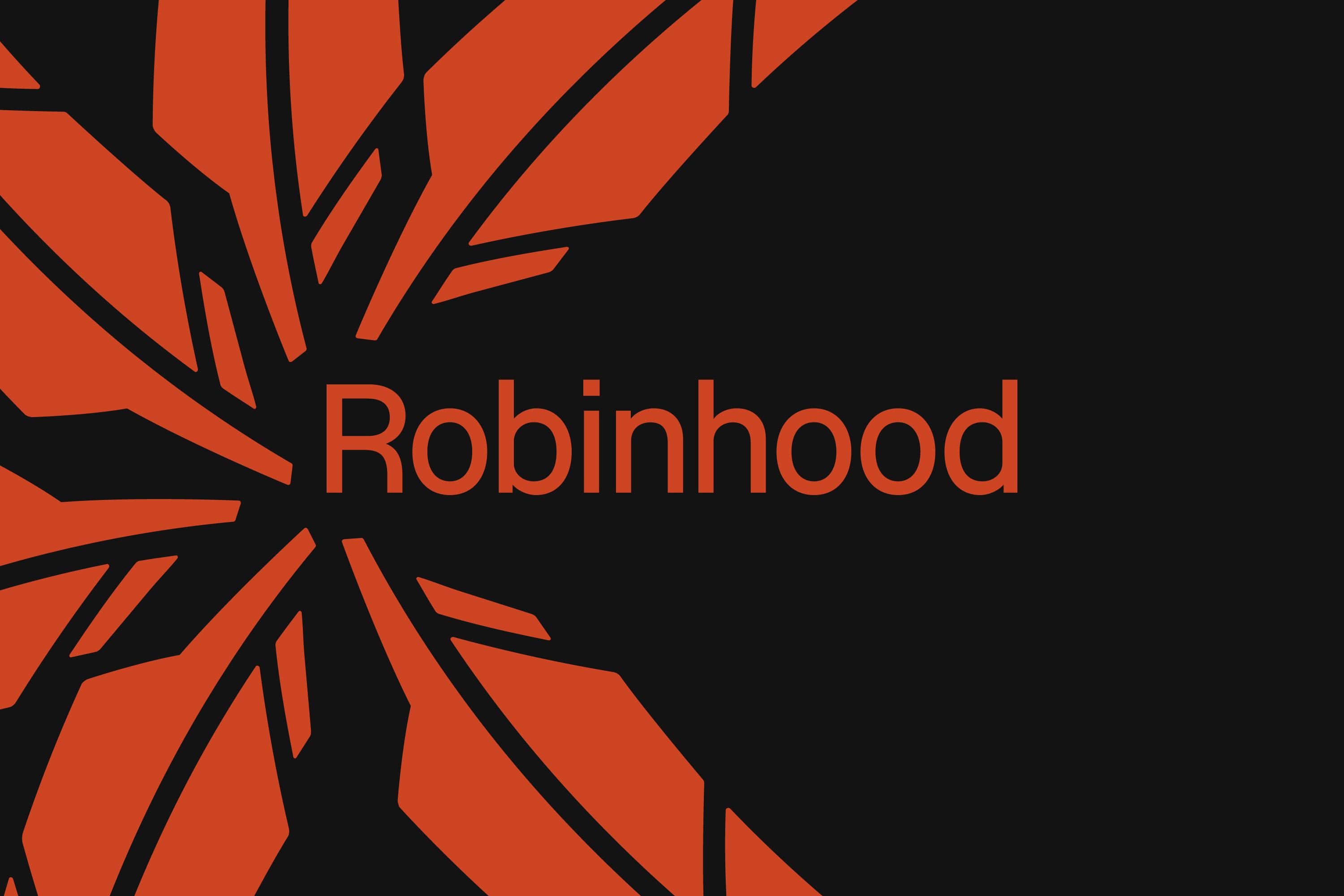 A graphic showing the Robinhood app interface with an AI agent icon.