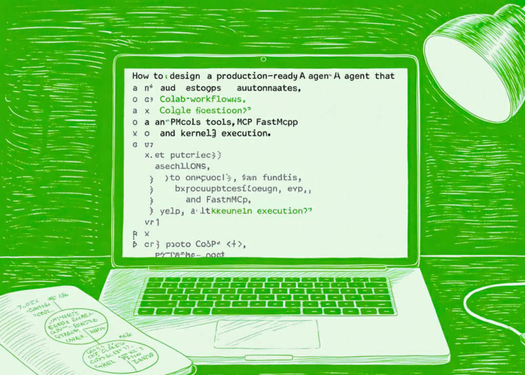 Architecture diagram of colab-mcp linking AI agents to Google Colab kernels and browsers